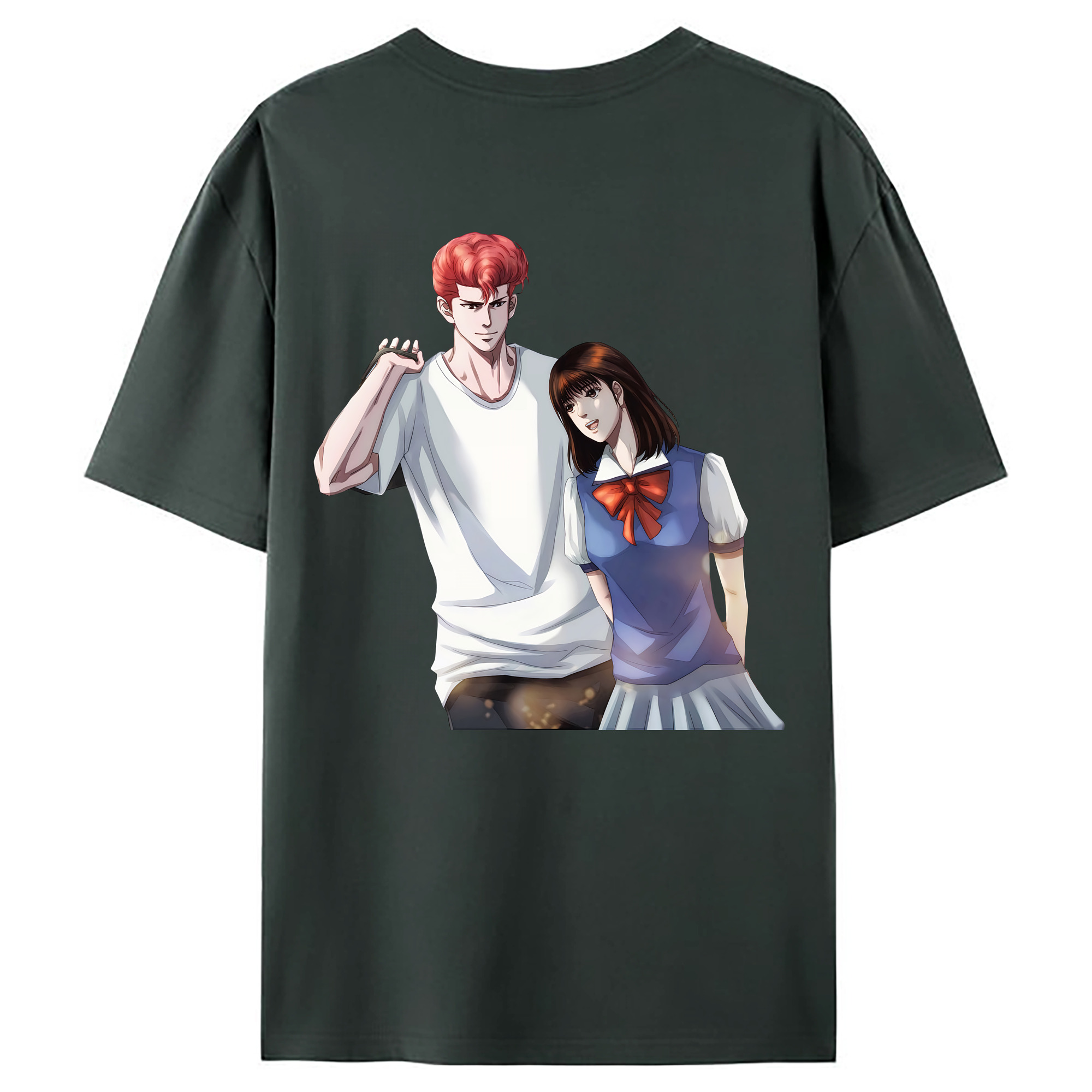 （画像用） SLAM DUNK／スラムダンク 綿100％ メンズ半袖Tシャツ（バックプリント） 通気性